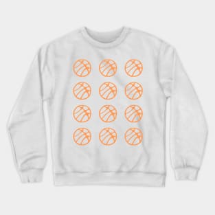 Basketball Ball Pattern Orange and Dark Purple Crewneck Sweatshirt